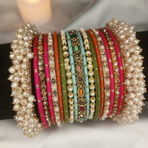 Nagma Multi – Premium Festive Bridal Bangles Metal Set