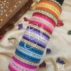 Ombre is our signature multi color mini set.Elevate your style with the ultimate modern-meets-traditional accessory. Our Ombre Collection features a sophisticated gradient transition, moving seamlessly from light to deep tones within five signature color families. Finished with delicate pearls and shimmering crystal accents, this set is designed for the woman who loves a sleek, high-fashion statement. best for eid,party wear, bridesmaid gifts.