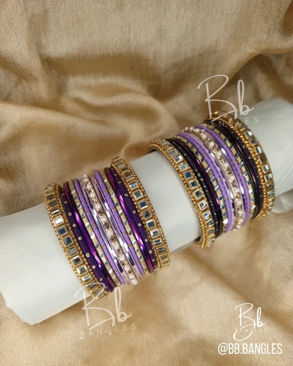 Exude effortless grace with Zoya, a set that lives up to its name by being a true delight to the eyes. This collection is the perfect marriage of Mirror Kundan artistry and the soft glow of golden nug Chori. Designed to be the ultimate versatile accessory, it features a timeless gold accent that complements any ensemble. Whether you are searching for the perfect Eid bangles or a bespoke bridesmaid gift, this set offers a royal touch that transcends trends.